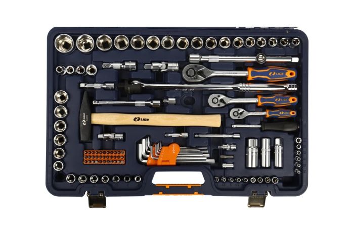 Набор инструментов LIGE LG-S1144 270645, 1/2" 1/4" 3/8", 6-гранный, 144пр.