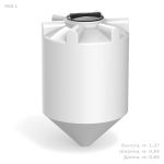 Емкость конусообразная Polimer-Group K 500, 500 литров