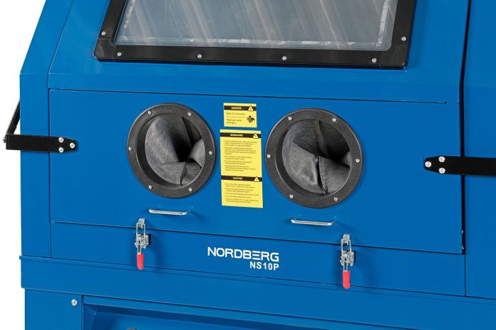 Пескоструйная камера напорная NORDBERG NS10P, напольная, 823 литров, с циклонной фильтрацией