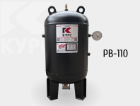 Воздушный ресивер для компрессора PST РВ-110/10, вертикальный, 10 бар, 110л Воздушный ресивер для компрессора PST РВ-110/10, вертикальный, 10 бар, 110л