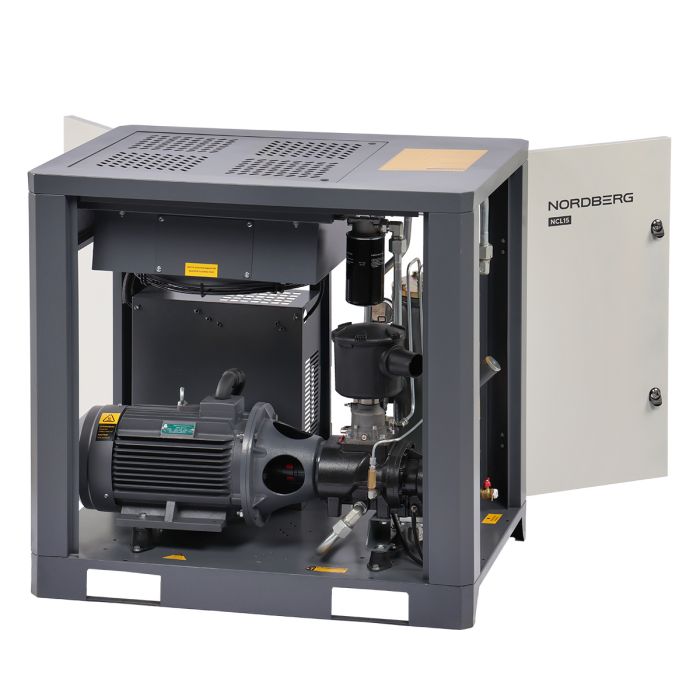 Винтовой компрессор Nordberg NCL15, прямой привод, 10 бар, IP55, 1400л/мин, 11кВт