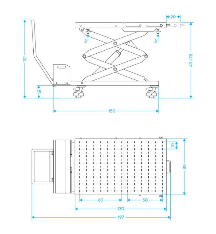 Платформа подъемная передвижная 1000 кг NORDBERG N3T1000H, электрогидравлическая