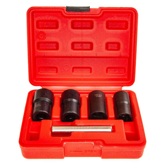 Набор головок для поврежденных болтов и гаек ЭВРИКА ER-86139, 1/2", 17-22мм, 5пр.