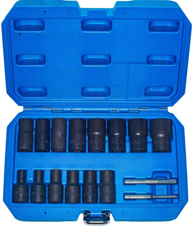 Набор головок для поврежденных болтов и гаек Vertul VR50927B,  1/2", 16пр.