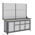 Модульный верстак Верстакофф MCN 2052.S7999-2, 4 тумбы, 6 ящиков, с дв. экраном