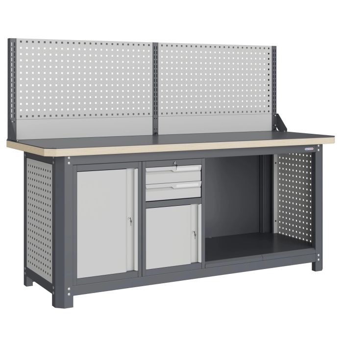 Модульный верстак Верстакофф MCN 2052.S79.11-1, 2 тумбы, 2 ящика, экран