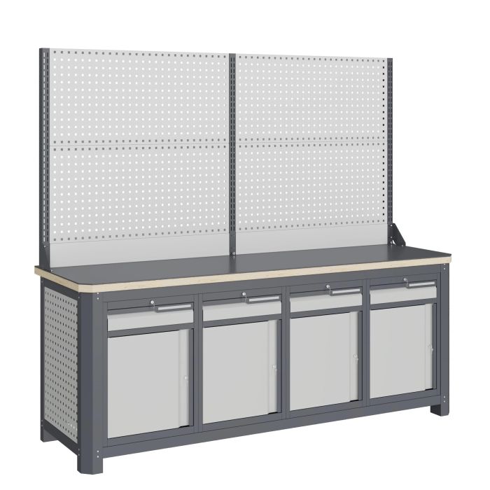 Модульный верстак Верстакофф MCN 2052.S8888-2, 4 тумбы, 4 ящика, с дв. экраном