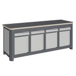 Модульный верстак Верстакофф MCN 2052.S8888, 4 тумбы, 4 ящика