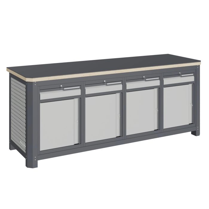 Модульный верстак Верстакофф MCN 2052.S8888, 4 тумбы, 4 ящика