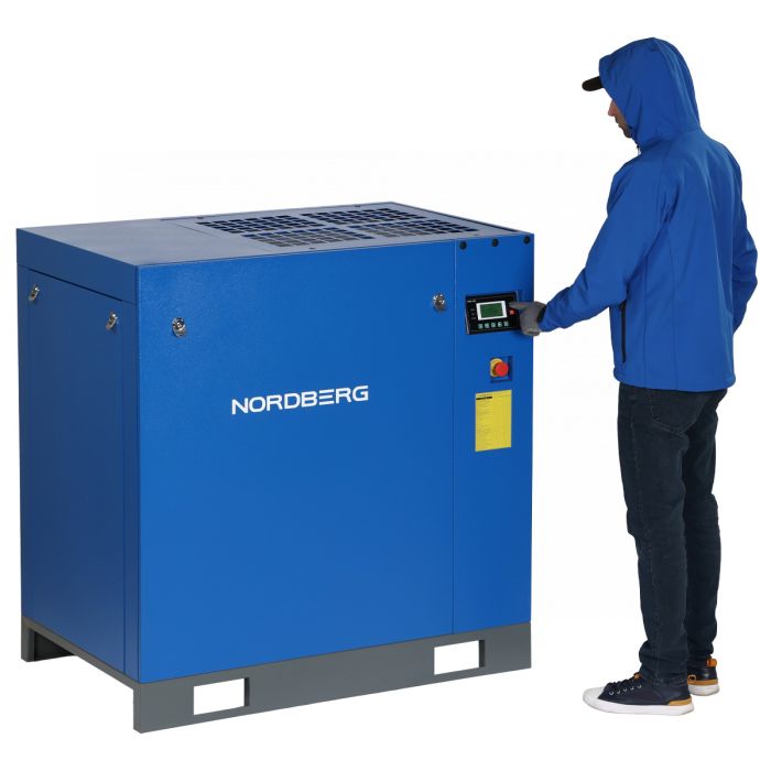 Винтовой компрессор Nordberg NCC30, прямой привод, 10 бар, IP23, 3200л/мин, 22кВт