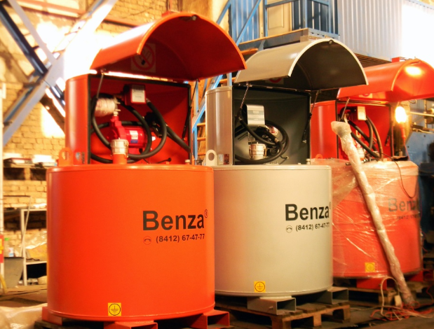 Мини АЗС для дизельного топлива, бензина Benza B0144-1, 57 л/мин, 1000 л, 12-24-220 В