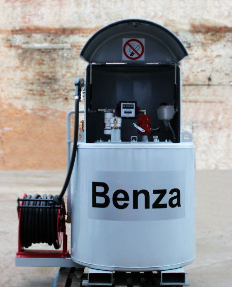 Мини АЗС для дизельного топлива, бензина Benza B0144-2, 57 л/мин, 1000 л, 12-24-220 В