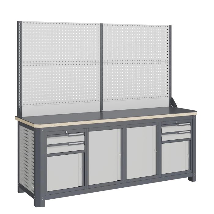 Модульный верстак Верстакофф MCN 2052.S7799-2, 4 тумбы, 2+2 ящика, с дв. экраном