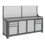 Модульный верстак Верстакофф MCN 2052.S7799-1, 4 тумбы, 2+2 ящика, с экраном