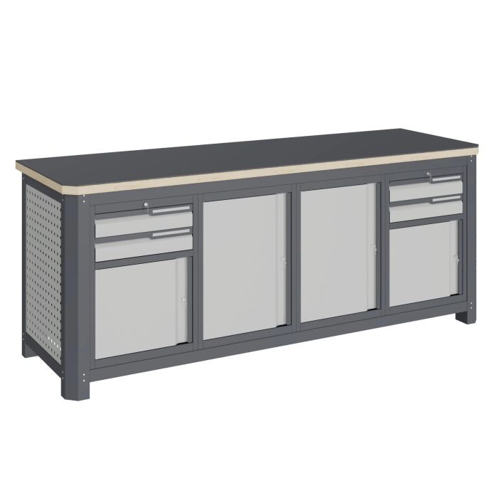 Модульный верстак Верстакофф MCN 2052.S7799, 4 тумбы, 2+2 ящика