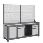 Модульный верстак Верстакофф MCN 2052.S789.1-2, 3 тумбы, 3 ящика, с дв. экраном