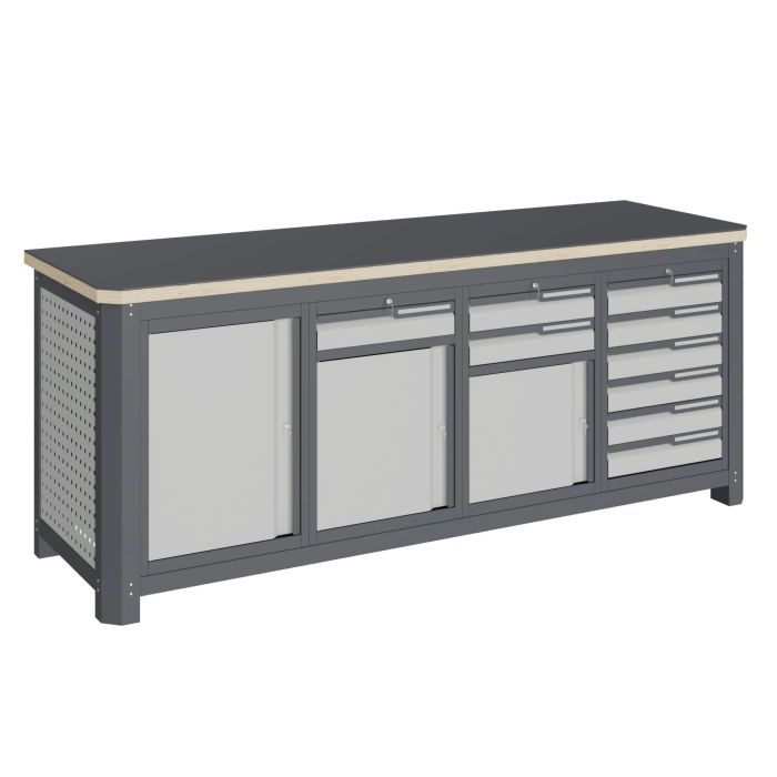 Модульный верстак Верстакофф MCN 2052.S6789, 4 тумбы, 1+2+6 ящиков