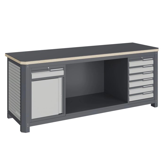 Модульный верстак Верстакофф MCN 2052.S68.11, 2 тумбы, 1+6 ящиков