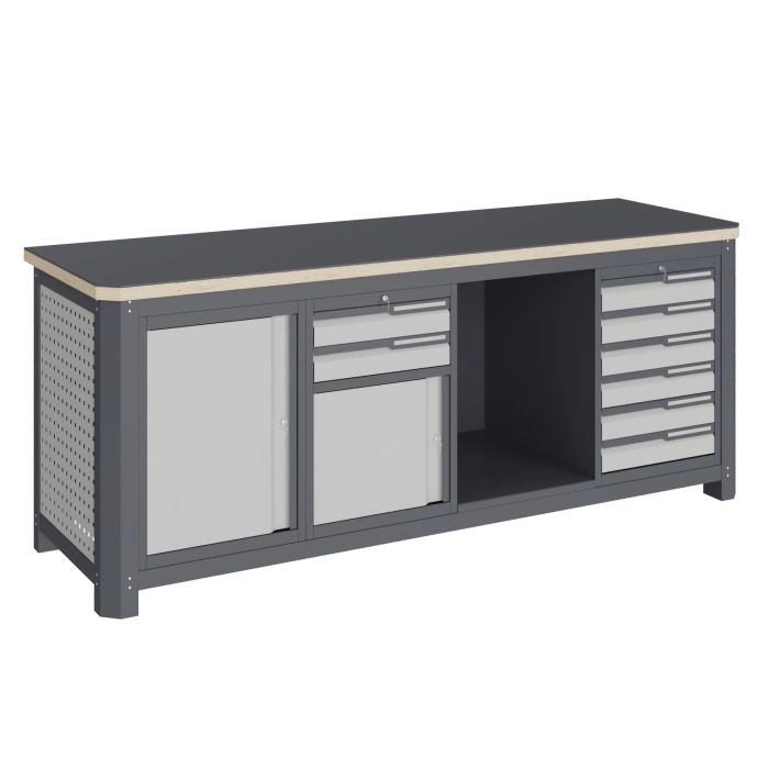 Модульный верстак Верстакофф MCN 2052.S679.1, 3 тумбы, 2+6 ящиков