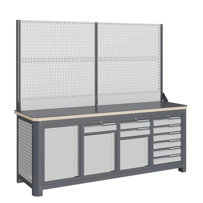 Модульный верстак Верстакофф MCN 2052.S6789-2, 4 тумбы, 1+2+6 ящиков, с дв.экраном