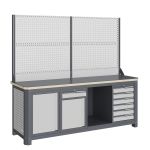 Модульный верстак Верстакофф MCN 2052.S678.1-2, 3 тумбы, 1+6 ящиков, с дв. экраном