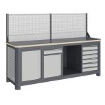 Модульный верстак Верстакофф MCN 2052.S678.1-1, 3 тумбы, 1+6 ящиков, экран