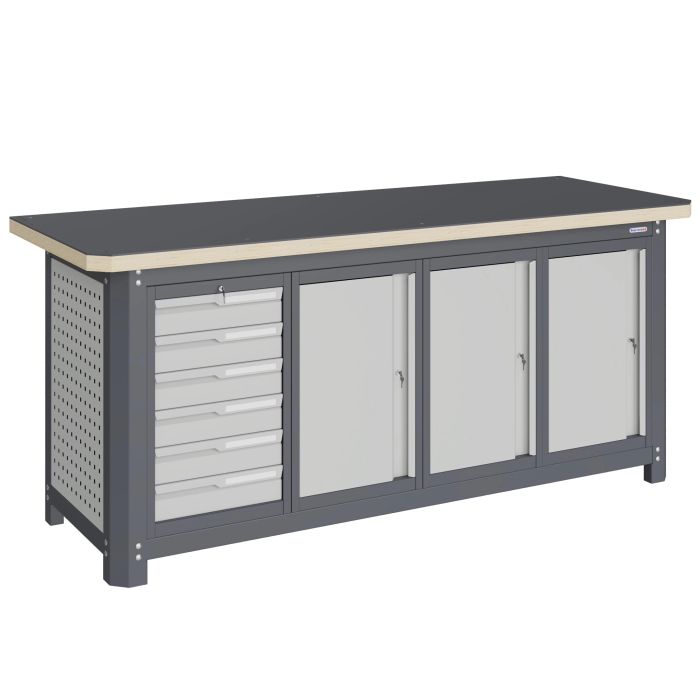 Модульный верстак Верстакофф MCN 2052.S6777, 4 тумбы, 6 ящиков