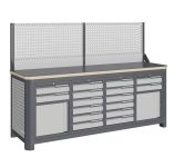 Модульный верстак Верстакофф MCN 2052.S6699-1, 4 тумбы, 2+6+6+2 ящиков, экран