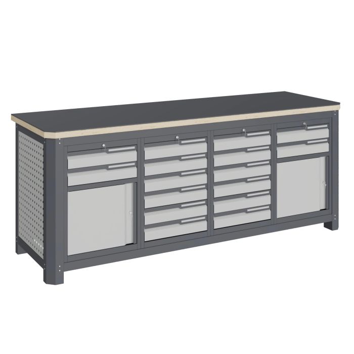 Модульный верстак Верстакофф MCN 2052.S6699, 4 тумбы, 2+6+6+2 ящиков