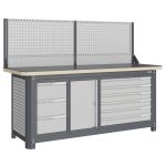 Модульный верстак Верстакофф MCN 2052.S37L6-1, 3 тумбы, 3+6 ящиков, экран