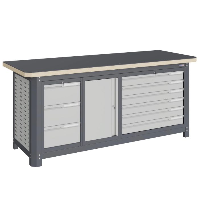 Модульный верстак Верстакофф MCN 2052.S37L6, 3 тумбы, 3+6 ящиков