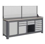 Модульный верстак Верстакофф MCN 2052.S2679.2-1, 4 тумбы, 2+2+6 ящиков, экран