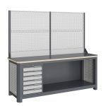 Модульный верстак Верстакофф MCN 2052.S6.111-2, 1 тумба, 6 ящиков, с дв. экраном