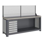 Модульный верстак Верстакофф MCN 2052.S6.111-1, 1 тумба, 6 ящиков, экран