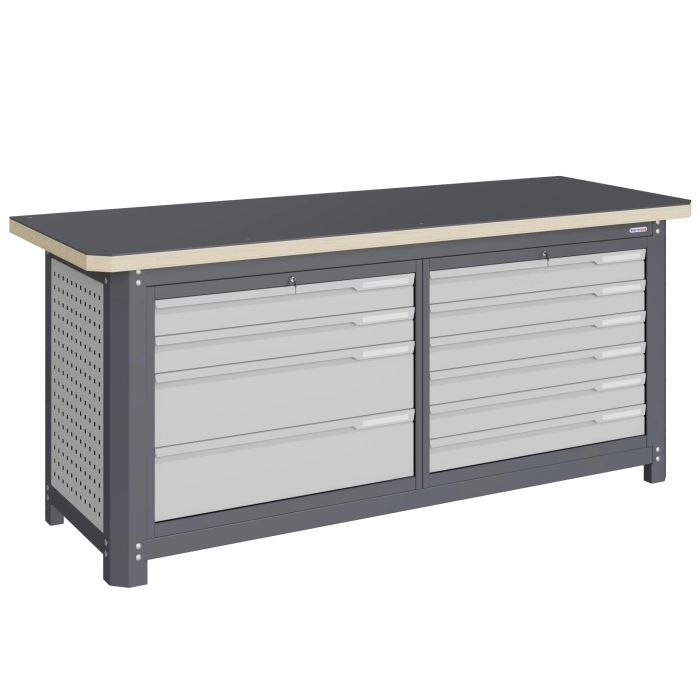 Модульный верстак Верстакофф MCN 2052.L46, 2 тумбы, 4+6 ящиков