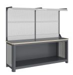 Модульный верстак Верстакофф MCN 2052.0.1111-2F, без тумб, с дв. экраном, подсветка