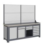 Модульный верстак Верстакофф MCN 2052.S2678.2-2, 4 тумбы, 1+2+6 ящиков, с дв. экраном