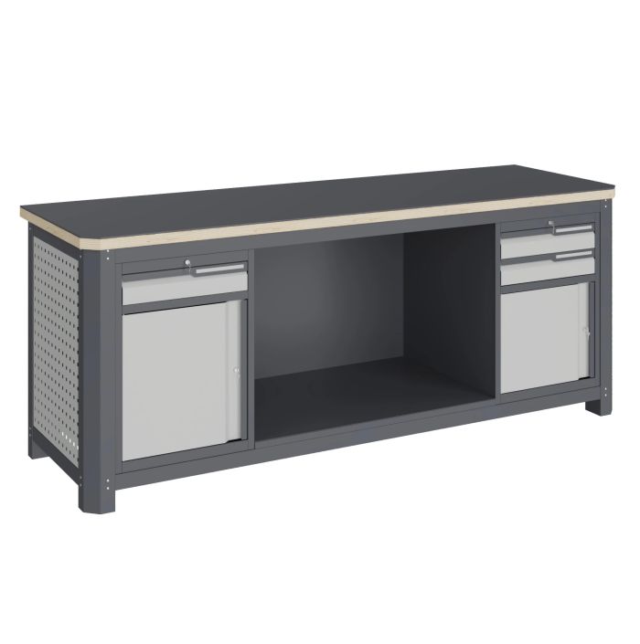 Верстак Верстакофф MCN 2052.S89.11, 2 тумбы, 1+2 ящика, дверцы