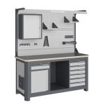 Рабочее место Верстакофф MCN 1552.S68.1-2FR, 2 тумбы, 1+6 ящиков, с дв. экраном, подсветка