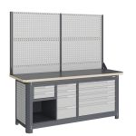 Модульный верстак Верстакофф MCN 2052.S24L5.2-2, 3 тумбы, 2+4+5 ящиков, с дв. экраном