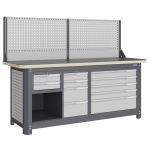 Модульный верстак Верстакофф MCN 2052.S24L5.2-1, 3 тумбы, 2+3+5 ящиков, экран