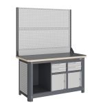 Верстак слесарный Верстакофф MCN 1552.S99.1-2, 2 тумбы, 2+2 ящика, с дв. экраном