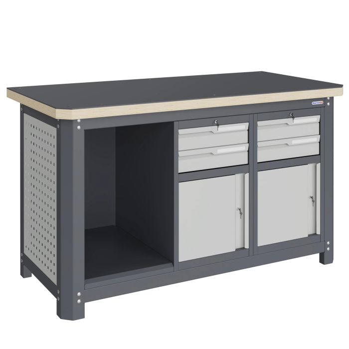 Верстак слесарный Верстакофф MCN 1552.S99.1, 2 тумбы, 2+2 ящика