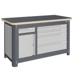 Верстак слесарный Верстакофф MCN 1552.S8L4, 2 тумбы, 1+4 ящика