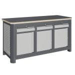 Верстак слесарный Верстакофф MCN 1552.S888, 3 тумбы, 1+1+1 ящика