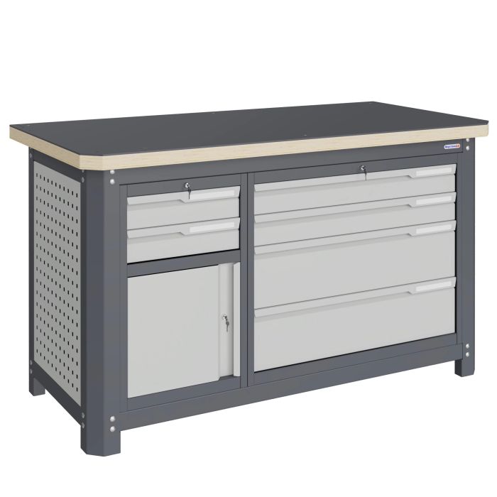 Верстак слесарный Верстакофф MCN 1552.S9L4, 2 тумбы, 2+4 ящика