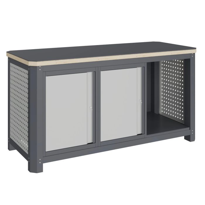 Верстак слесарный Верстакофф MCN 1552.S77.1, 2 тумбы с дверцами