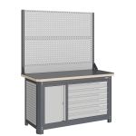 Верстак слесарный Верстакофф MCN 1552.S7L6-2, 2 тумбы, 6 ящиков, с дв. экраном