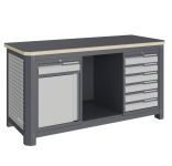 Верстак слесарный Верстакофф MCN 1552.S68.1, 2 тумбы, 1+6 ящиков