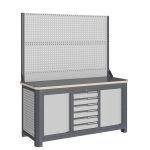 Верстак слесарный Верстакофф MCN 1552.S677-2, 3 тумбы, 6 ящиков, с дв.экраном